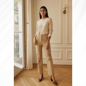 ☀️ Aritzia Wilfred Vegan Leather The Melina Pant Tan Beige 4 Business Casual